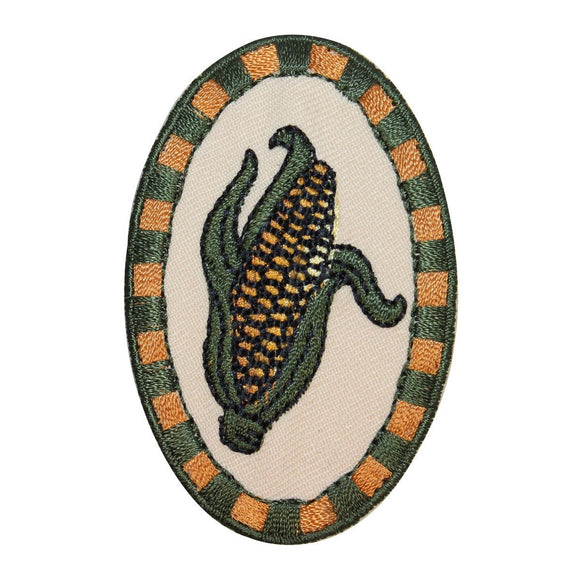 ID 1228Z Fresh Corn Badge Patch Farm Husk Veggies Embroidered Iron On Applique