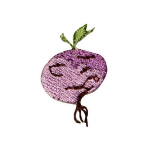 ID 1245 Radish With Roots Patch Fresh Vegetable Embroidered Iron On Applique