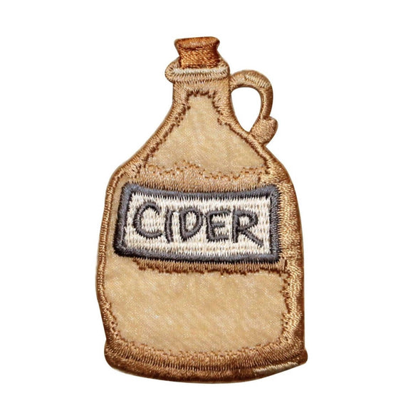 ID 1248 Jug of Cider Patch Apple Juice Drink Sweet Embroidered Iron On Applique