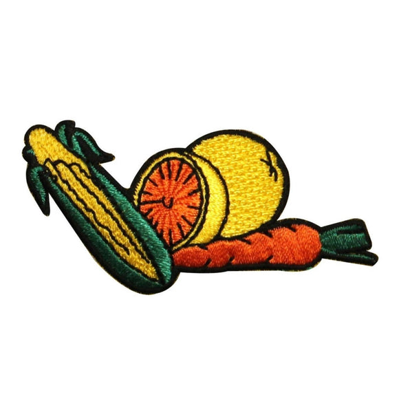 ID 1253 Assorted Vegetables Patch Harvest Food Soup Embroidered Iron On Applique