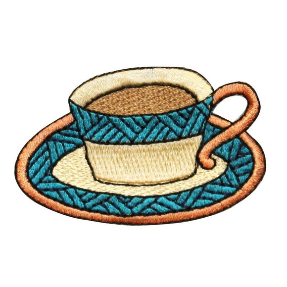 ID 1268Z Cup Of Coffee Patch Morning Cappuccino Embroidered Iron On Applique
