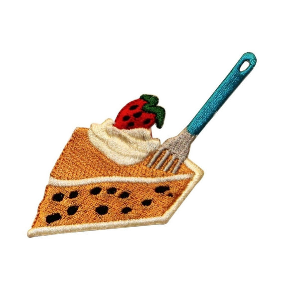 ID 1289Z Slice of Blueberry Pie Patch Summer Desert Embroidered Iron On Applique