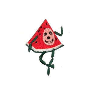 ID 1290B Happy Watermelon Character Patch Cartoon Embroidered Iron On Applique