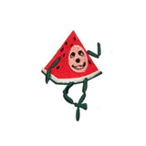 ID 1290B Happy Watermelon Character Patch Cartoon Embroidered Iron On Applique
