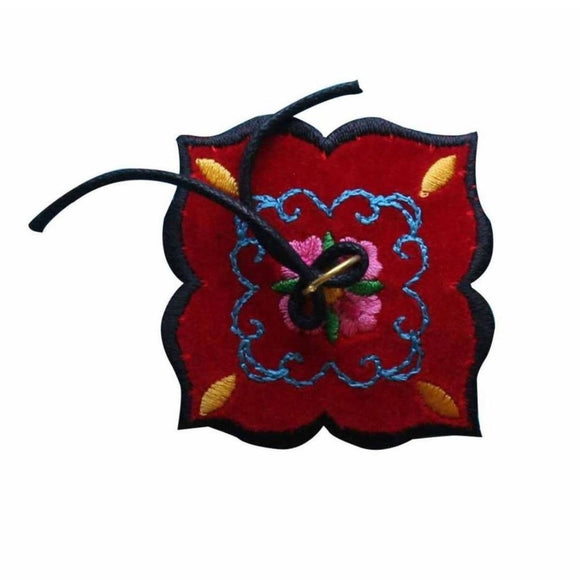 ID 1328 Mexican String Tie Badge Patch Decoration Embroidered Iron On Applique