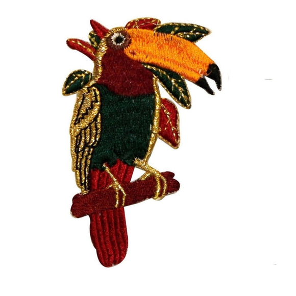 ID 0533B Exotic Toucan Bird Patch Ocean Life Embroidered Iron On Applique