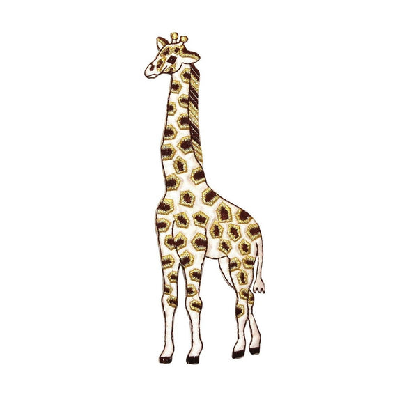ID 0554z African Giraffe Patch Wild Animal Safari Embroidered Iron On Applique