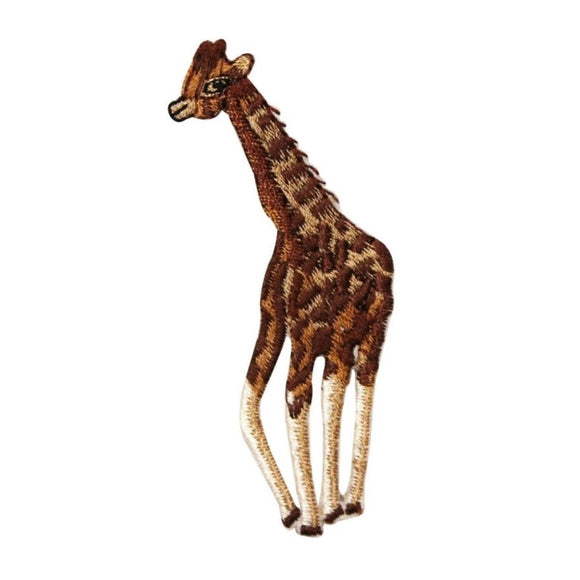 ID 0556B Mother Giraffe Patch Wild Animal African Embroidered Iron On Applique