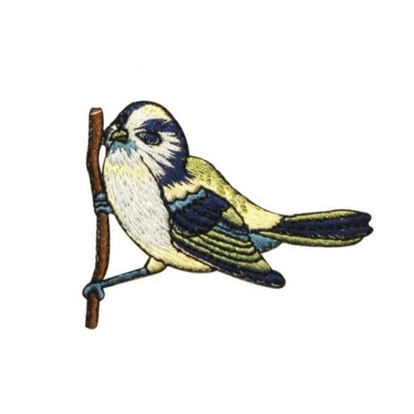 ID 0599D Swallow Perching Patch Canary Bird Nest Embroidered Iron On Applique