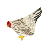 ID 0607Z Farm Chicken Patch Country Chick Hen Roost Embroidered Iron On Applique