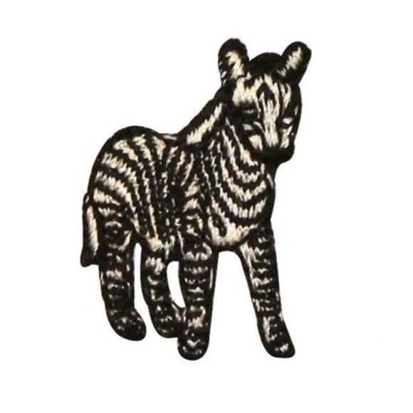 ID 0636 Tiny Baby Zebra Patch foal Cute Animal Zoo Embroidered Iron On Applique