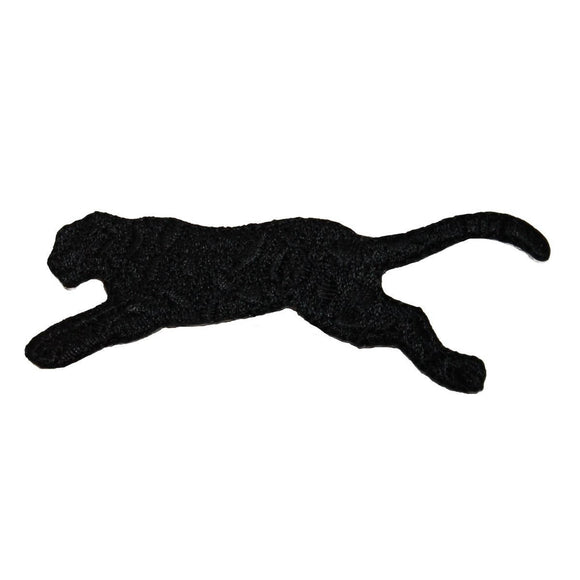 ID 0649 Black Panther Outline Patch Cheetah Leopard Embroidered Iron On Applique