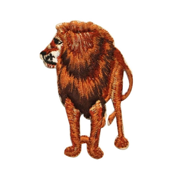 ID 0662A Small Safari Lion Patch African Wild Life Embroidered Iron On Applique