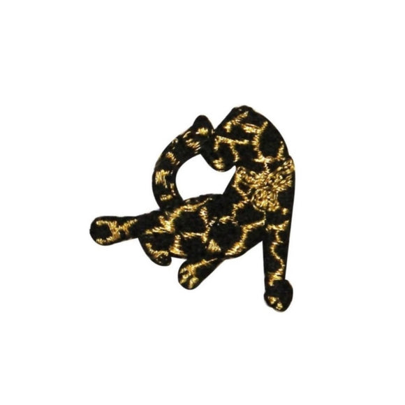 ID 0669A Gold Jungle Leopard Patch Cheetah Wild Zoo Embroidered Iron On Applique