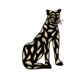 ID 0675A Leopard Statue Patch Cheetah Cat Animal Embroidered Iron On Applique