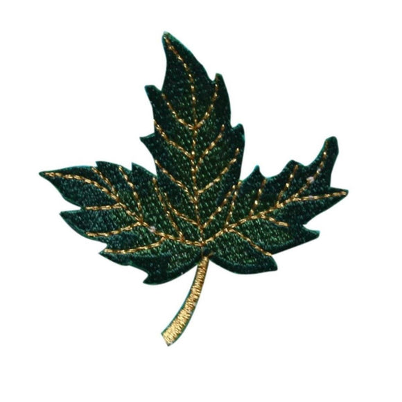 ID 1395 Spring Maple Leaf Patch Summer Grow Leaves Embroidered Iron On Applique