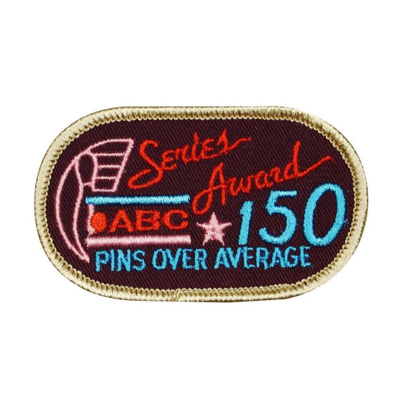 Series Award 150 Pin Average Patch Bowling ABC Embroidered Iron On Applique