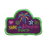 Scouts Share The Adventure Patch Cookie Sales 1999 Embroidered Iron On Applique