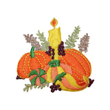 ID 1411 Halloween Pumpkins Decoration Patch Candle Embroidered Iron On Applique