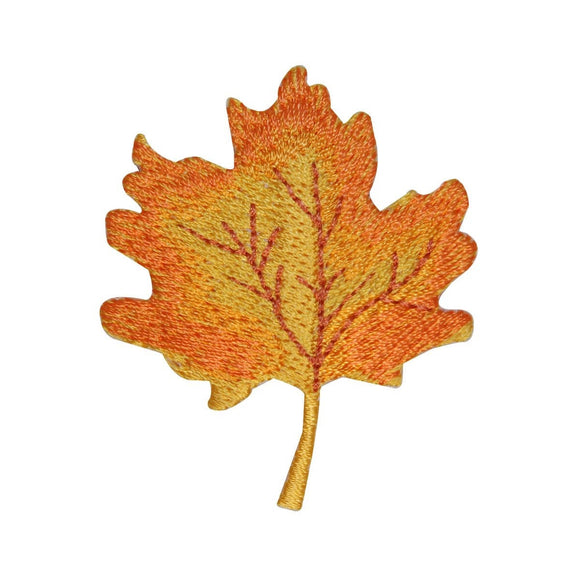 ID 1414B Changing Color Leaf Patch Maple Tree Leave Embroidered Iron On Applique