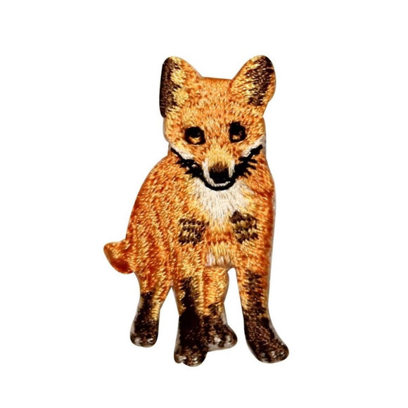 ID 0720 Wild Fox Patch Cute Cub Red Life Mammal Embroidered Iron On Applique