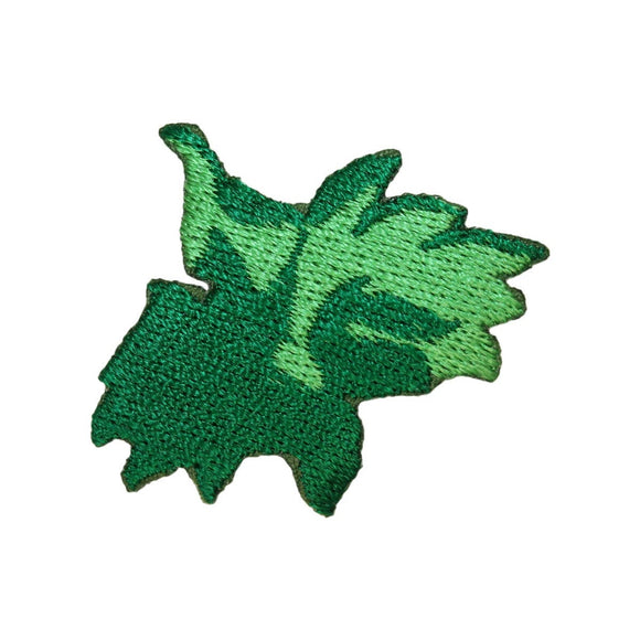 ID 1420A Summer Leaf Patch Tree Plant Leaves Bush Embroidered Iron On Applique