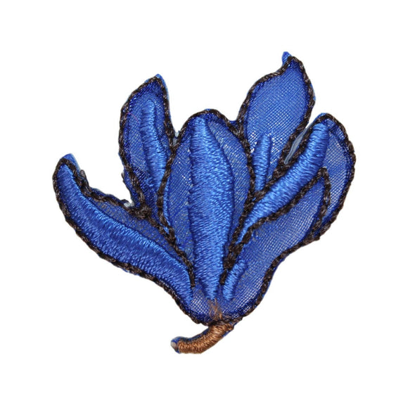 ID 1420B Flower Opening Patch Spring Blooming Plant Embroidered Iron On Applique