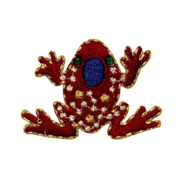 ID 0737 Tropical Frog Patch Rain Forest Amphibian Embroidered Iron On Applique
