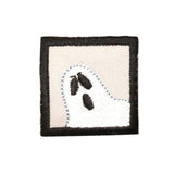 ID 0838D Ghost Boo Badge Patch Halloween Scene Embroidered Iron On Applique