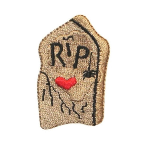 ID 0857A Headstone RIP Patch Tomb Graves Halloween Embroidered Iron On Applique