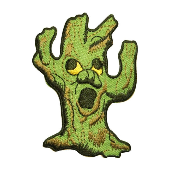 ID 0866 Scary Tree Patch Halloween Haunted Forest Embroidered Iron On Applique