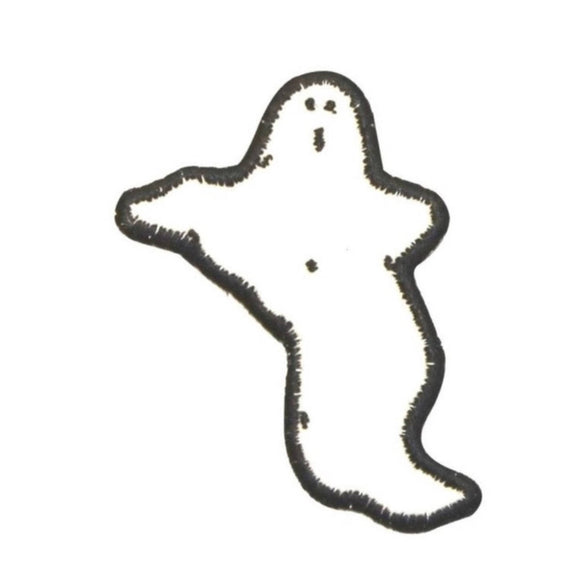 ID 0874A Floating Ghost Patch Boo Halloween Spirit Embroidered Iron On Applique