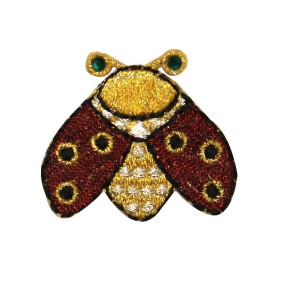 ID 0742 Golden Beetle Patch Scarab Insect Craft Embroidered Iron On Applique
