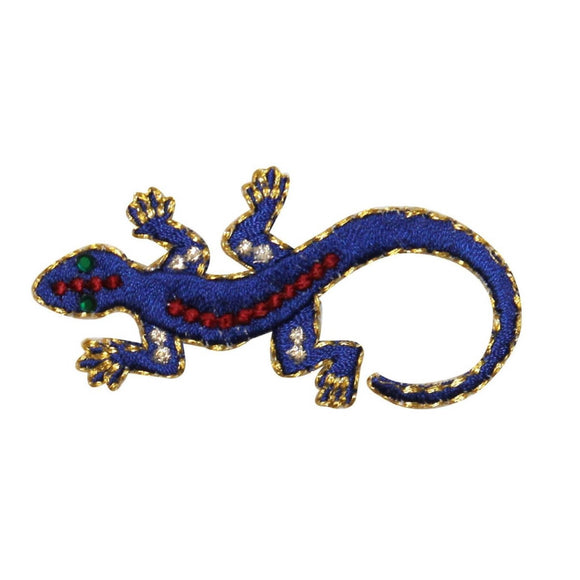 ID 0744 Colorful Lizard Patch Gecko Reptile Crawl Embroidered Iron On Applique