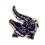 ID 0746F Dark Blue Alligator Patch River Crocodile Embroidered Iron On Applique