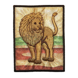 ID 0763 Lion Portrait Patch Mane Wild Zoo Badge Embroidered Iron On Applique