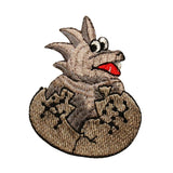 ID 0779 Baby Dinosaur Hatching Patch Dino Egg Born Embroidered Iron On Applique
