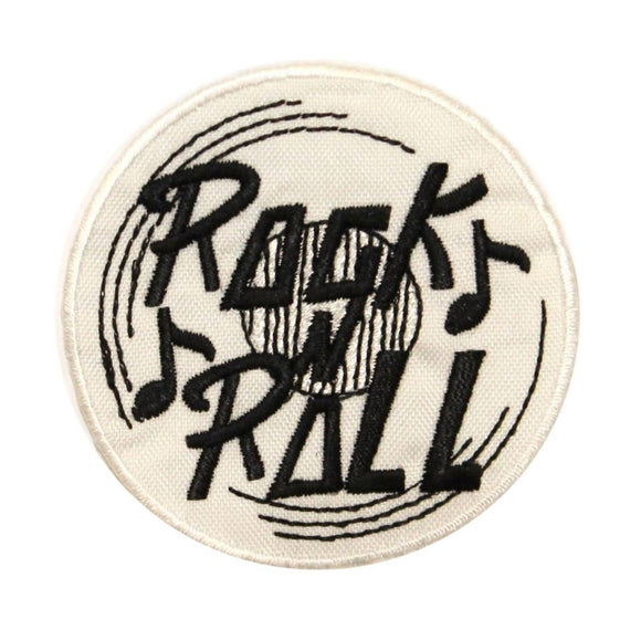 ID 0786 Rock N Roll Patch Retro Record Music Dance Embroidered Iron On Applique