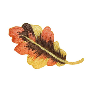 ID 1426C Oak Leaf Multi Color Patch Fall Autumn Embroidered Iron On Applique