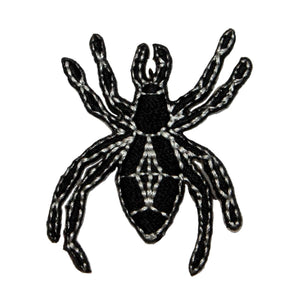 ID 0925 Black Widow Spider Patch Halloween Symbol Embroidered Iron On Applique
