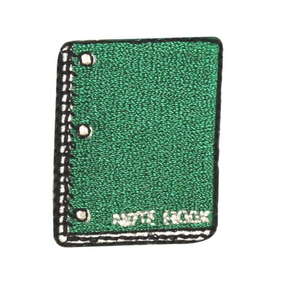 ID 0975A School Notebook Patch Three Ring Book Embroidered Iron On Applique