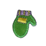 ID 8276A Felt Winter Mitten Patch Right Knit Glove Embroidered Iron On Applique