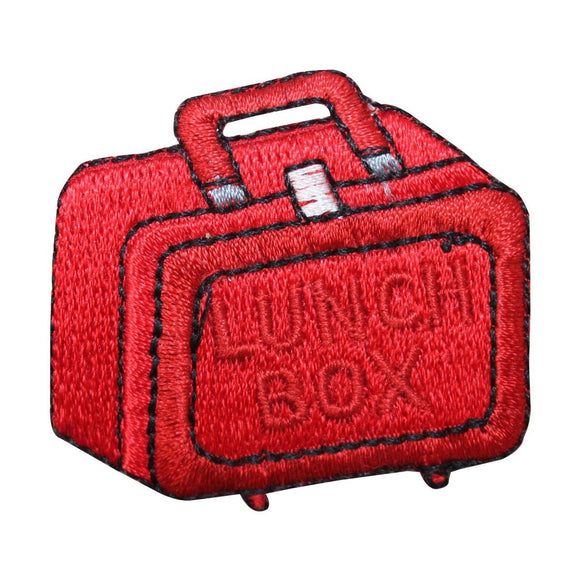 ID 0982C School Lunchbox Patch Lunch Time Case Box Embroidered Iron On Applique