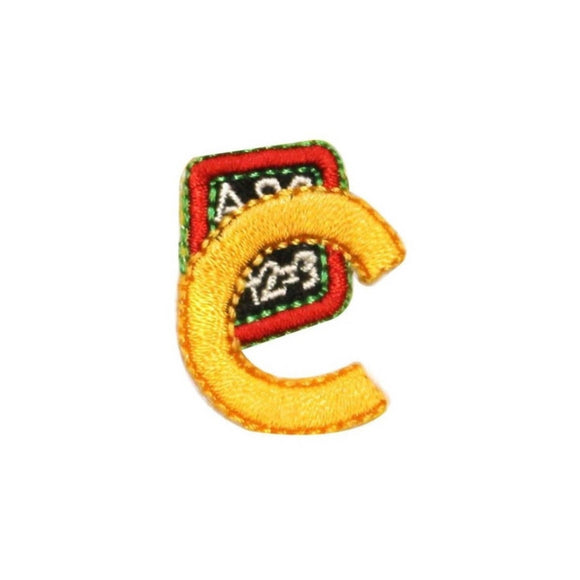 ID 0994B Small Letter C Reading Patch School Grade Embroidered Iron On Applique