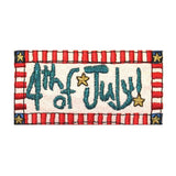 ID 1012 4th of July Sign Patch Patriotic Badge Sign Embroidered Iron On Applique