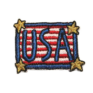 ID 1030 USA Flag Badge Patch America Sign Craft Embroidered Iron On Applique