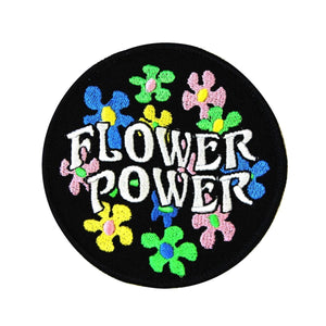 Daisy Flower Power Patch 60s Hippie Peace Badge Embroidered Iron On Applique