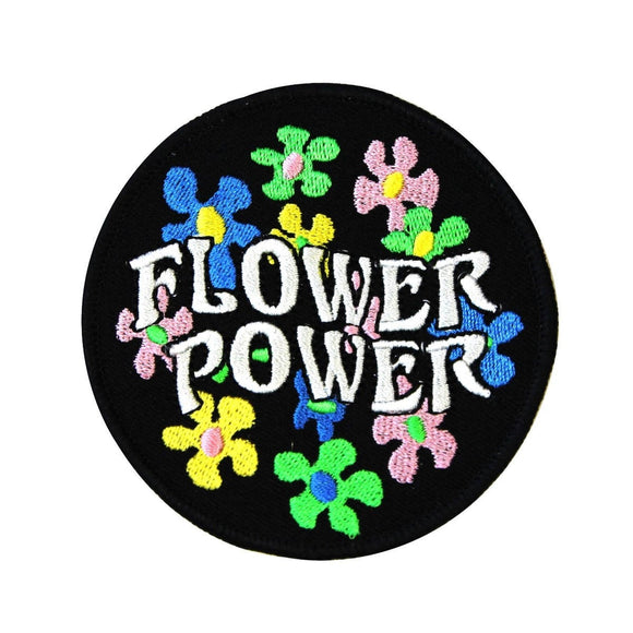 Daisy Flower Power Patch 60s Hippie Peace Badge Embroidered Iron On Applique