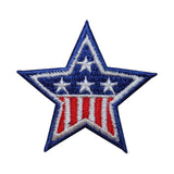 ID 1065B Patriotic Flag Star Patch America Banner Embroidered Iron On Applique