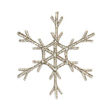 ID 8108 Snowflake Emblem Patch Winter Christmas Ice Embroidered Iron On Applique